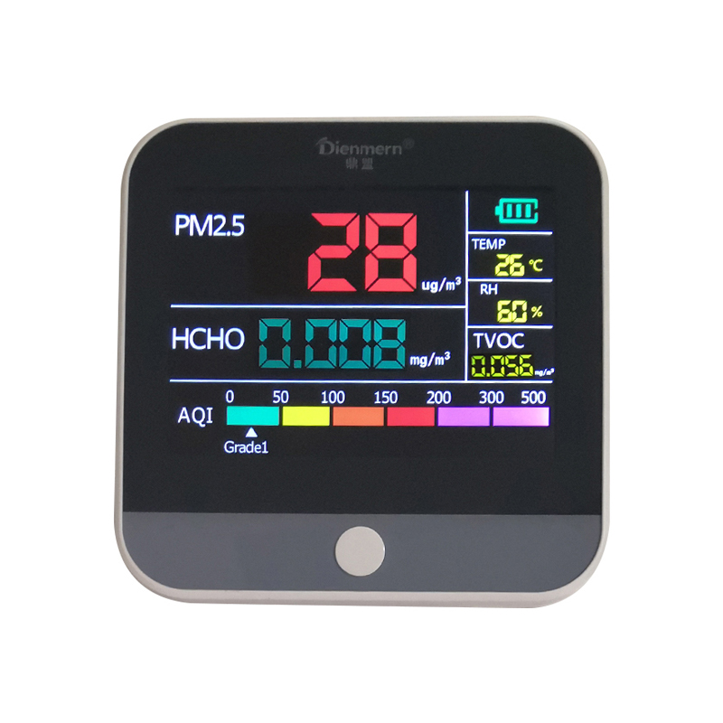 レーザーセンサー付きDienmernスマート空気質検出器DM306ガスモニター高感度PM2.5 HCHO TVOC TEMP HUM