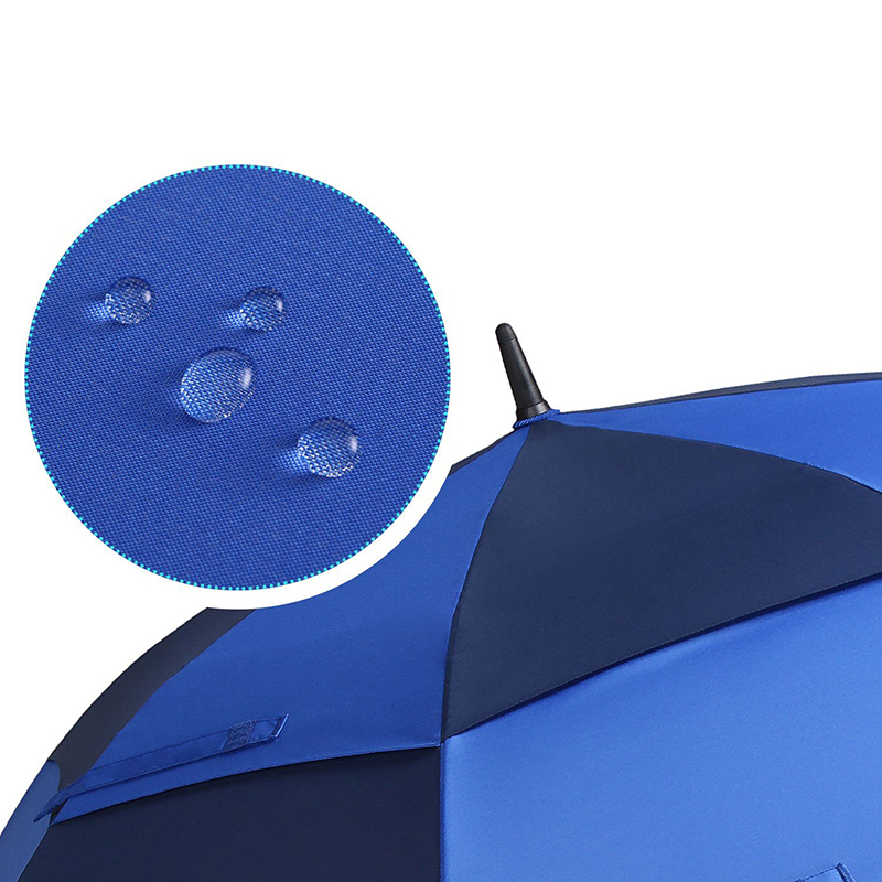 ストレート大型屋外雨ダブルキャノピーカスタム印刷ゴルフ傘