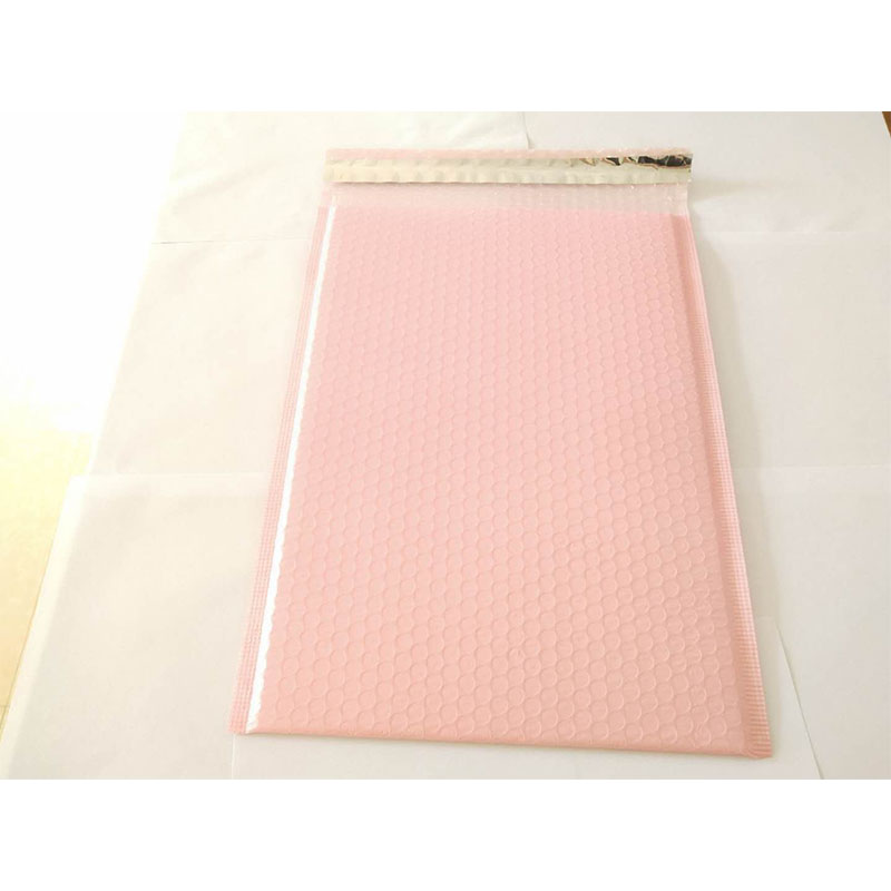 50工場卸売カスタムプリントピンク色のプラスチックバブルメーリングバッグパッド入り封筒/メタリック