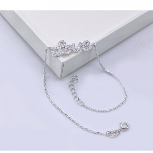 925シルバーブレスレット女性のファッションモザイクブレスレットハート愛オリジナルカスタマイズされたブレスレット