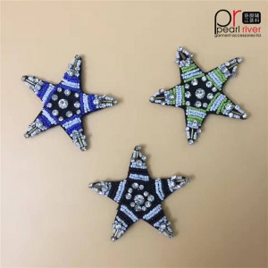 カスタマイズされたストックスターデザイン樹脂ビーズ刺繍パッチ2019卸売