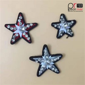 カスタマイズされたストックスターデザイン樹脂ビーズ刺繍パッチ2019卸売