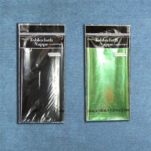 ハッピーバースデーパーティーホームデコレーションフォイルテーブルクロスアップルグリーンカラーマットメタリックテーブルカバー