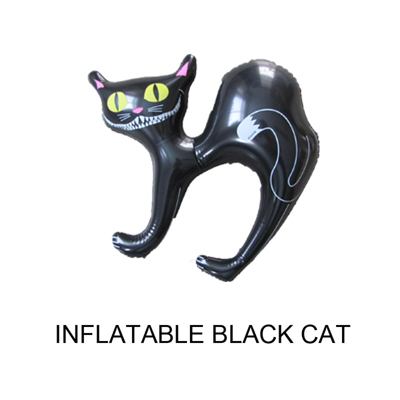 膨脹可能なハロウィーンの装飾の小道具黒猫
