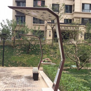 Ourdoorの広告のポーランド人の太陽座席公園のベンチの移動式充電器