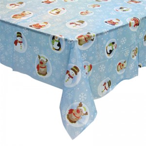 屋外のアンダーレイPEVAグリッド青と赤のロールタイプテーブルのプラスチック製のテーブルカバークロス