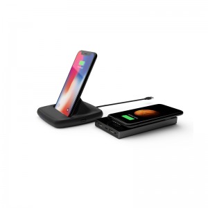 KPS-Z01 1つの10000mahパワーバンクQIワイヤレスチャージャーにすべての新しい取り外し可能なUSB 5W