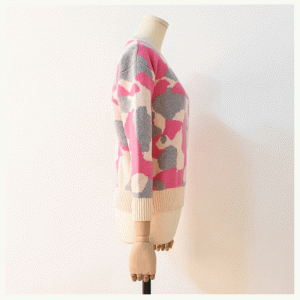 韓国風ウール混厚い暖かいジャカードプルオーバーニット