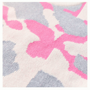 韓国風ウール混厚い暖かいジャカードプルオーバーニット