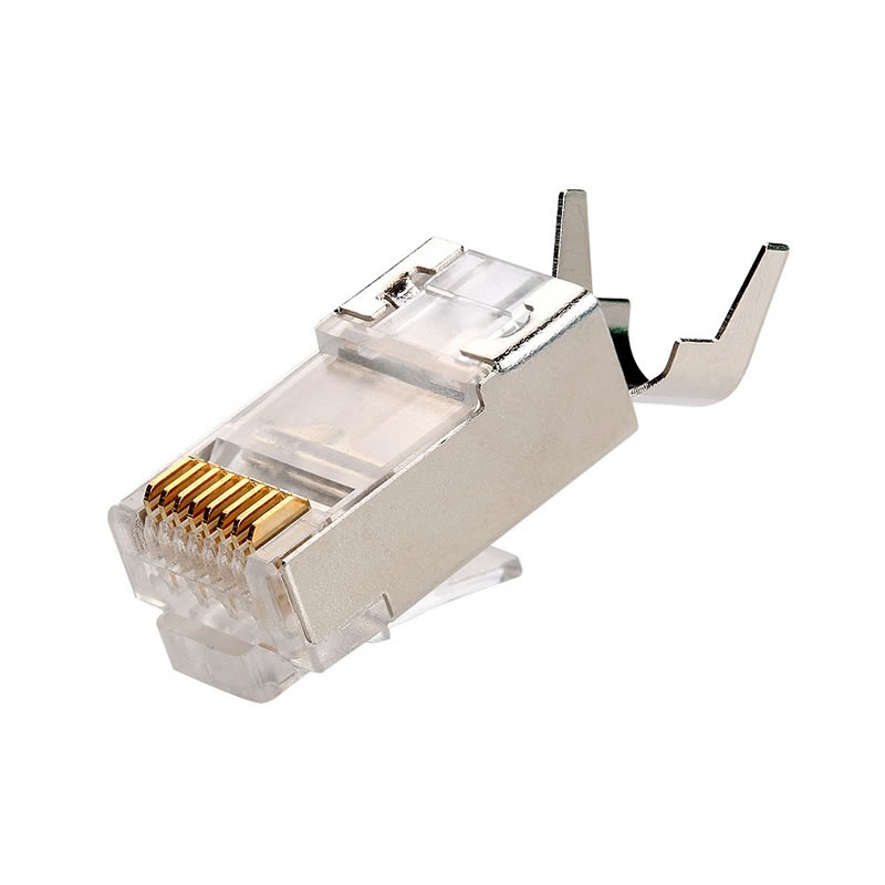 RJ45コネクターCAT7のひだのイーサネットコネクターSTPモジュラー