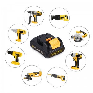 Dewalt DCB120、DCB121用リチウムイオン12V 2000mAh交換用充電式工具電池