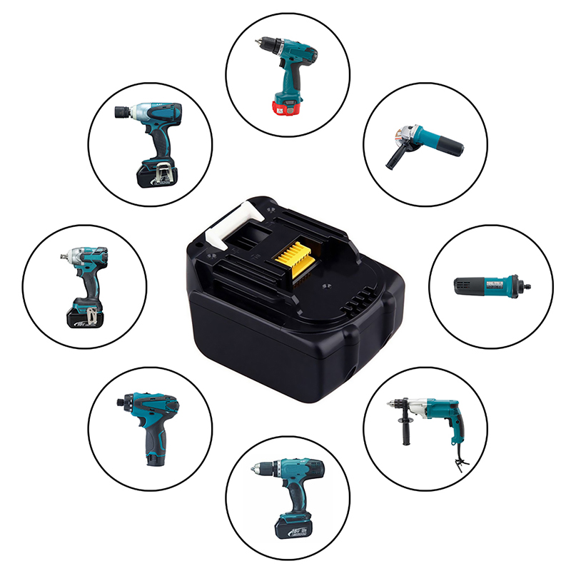 Makita DC18RA、DC18RC、DC18SC電動工具用リチウムイオン14.4V 12セル4500mAh交換用バッテリー