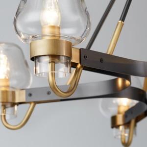 シンプルブティックグラスアイロンリビングルームレストランホテルシャンデリアKm2146