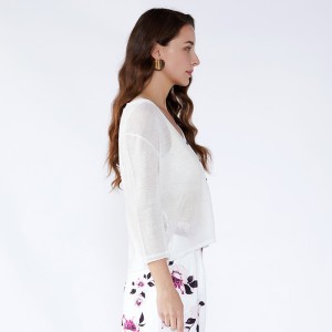 女性の白い韓国の女性ツーピースセット女性服長袖ブラウストップス