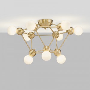 新しいガラスシンプルアートメタルパーソナリティファッションシャンデリアKm2134