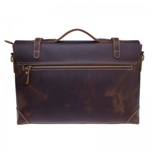 高品質クレイジーホース本革男性のラップトップメッセンジャーバッグショルダーバッグ