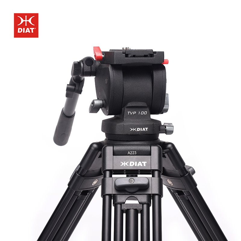 DIAT A223TVP100三次元油圧ヘッド三脚安定した安定したカメラ三脚ビデオ撮影スタンド