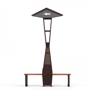 高品質の電話充電WiFiホットスポットLED広告スマートソーラー屋外公園スチールベンチ