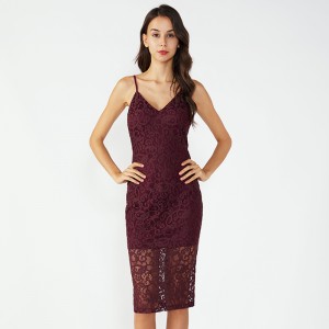 レース生地バロチ女性夜セクシーな透明ドレス