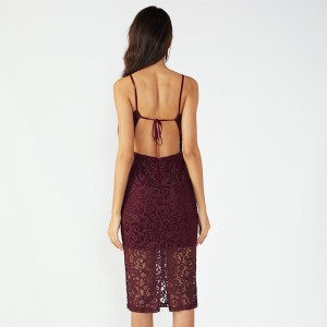 レース生地バロチ女性夜セクシーな透明ドレス