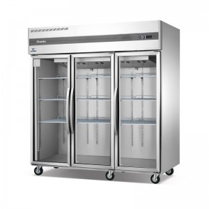 直立したフルステンレススチール製の高級ショーケースディスプレイ冷蔵庫