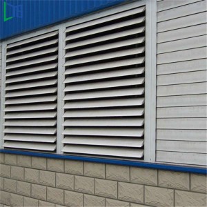 アルミガラスルーバードアアルミローラーシャッターウィンドウとルーバーウィンドウパウダーコーティングが完了