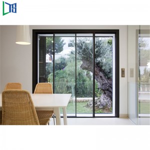 二重ガラスの粉のコーティングが付いているオーストラリアの標準的な滑走のスタッカーのドアはブランドハードウェアを終えました