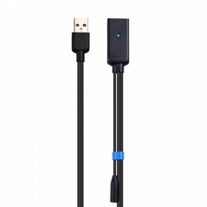 USB 3.0延長ケーブルオス/メス信号アンプリピータコード（5V / 2A電源アダプタ付き）