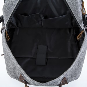 18SC-6892D 15年広州工場新しい到着メンズカスタム卸売ラップトップヴィンテージ本革キャンバスバックパック