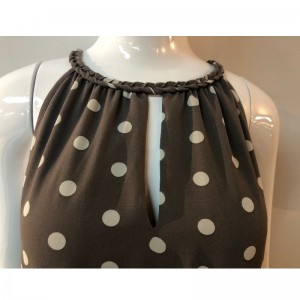 ホワイトポットネックドレスJLWD0006