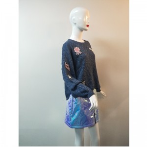 レディースカートゥーンバッジジャンパーRLWS0013F