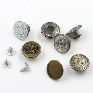 注文の方法はジーンズ10のための円形の金属のスナップボタンを印刷しました