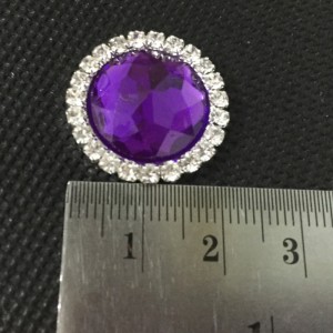 ファッション装飾的な様々な色ラウンドフラットバックラインストーンアクリルクリスタルボタン12