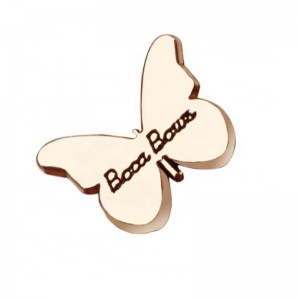 タックコーム13のためのファッションバタフライボタンデザイン衣服金属ゴールドシャンクボタン