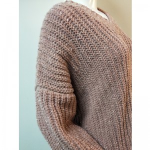 VネックローズメタルセーターRLWS0049F