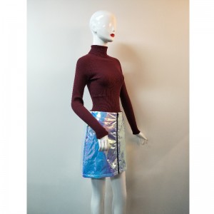 レッドハイカラーセーターRLWS0062F