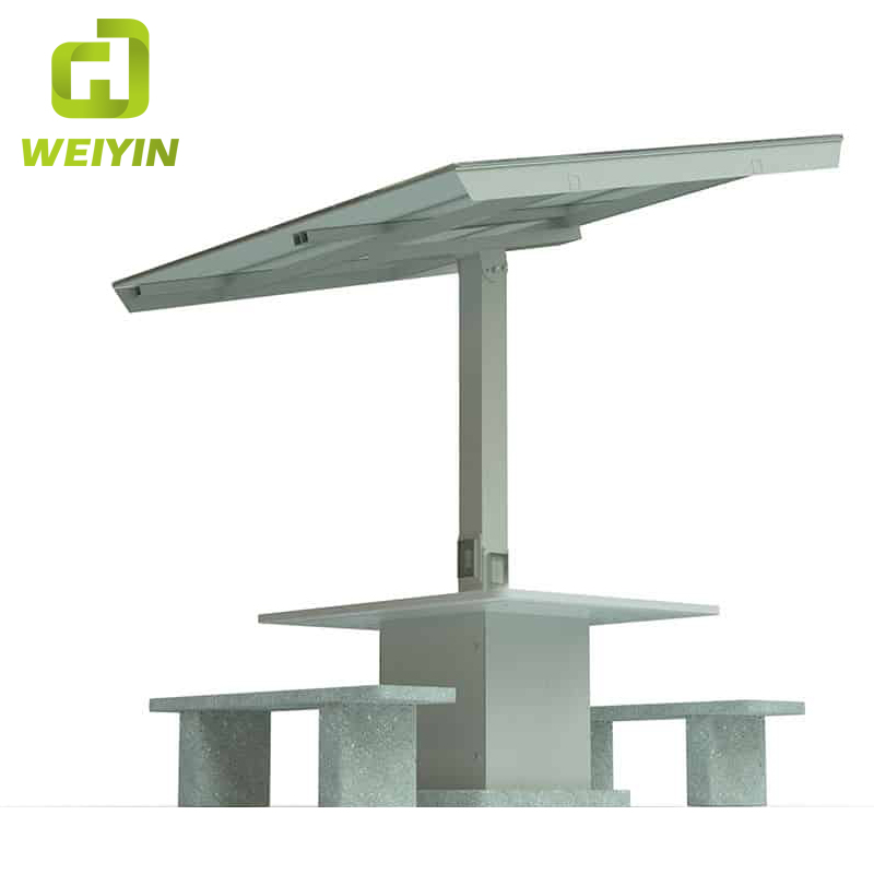 キャンパスおよびホテルのために置かれる屋外の移動式太陽動力を与えられた電話充満場所AC格子テーブルのベンチ