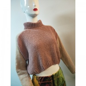 コントラストショートセーターRLWS0071F