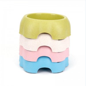 花の形をした麦わらペットボール、ペットディッシュ、猫犬のフードボウル