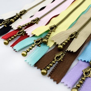 ブロンズジッパー10色​​手DIY 20センチ金属ジッパーテーラー縫製ツール用バッグ服アクセサリー4