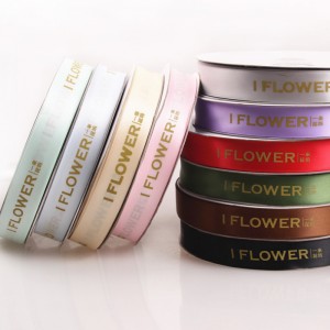 1＃パーソナライズされたブランド名ロゴカスタムプリントリボン用ヘアボウ