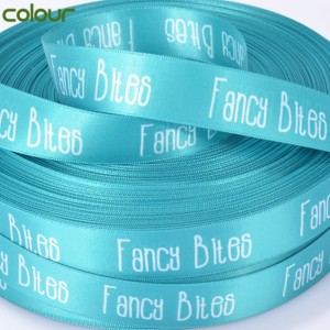 3＃カスタムロゴポリエステルプリントサテンリボン