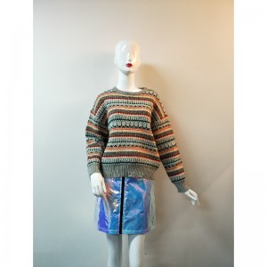 ストライプクルーセーターRLWS0107F