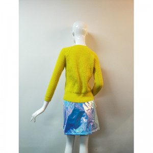 黄色いスリット付きサイドセーターRLWS0111F