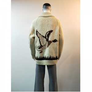 黄色プリントセーターコートRLMS0068F