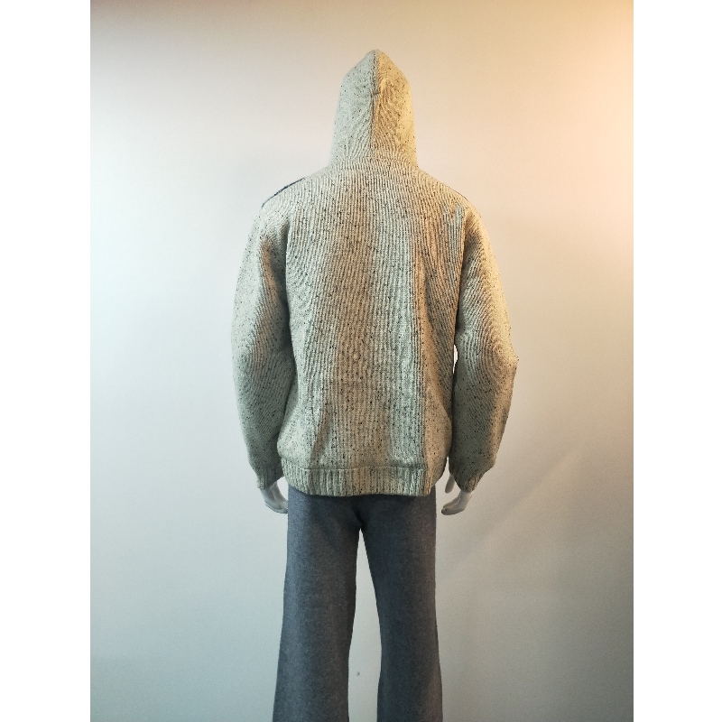 グレープリントフード付きセーターコートRLMS0077F