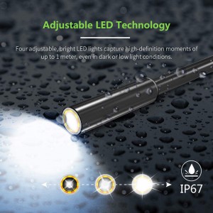 usb内視鏡で4.3インチ画面表示ボアスコープ検査1080 p hdスネークカメラ8 led多機能内視鏡用マシン