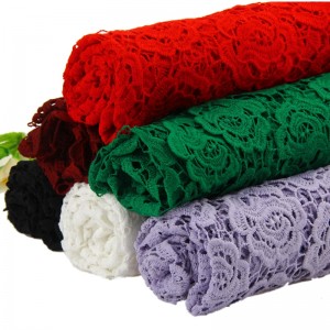 ミルクシルクレース、ポリエステル／ナイロンレース、綿レース、布地