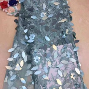 アジアの服のウェディングドレスの生地のための安いスパンコールそしてビーズの生地