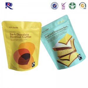 アルミホイルはチョコレートまたは他の食品包装のためのジッパーが付いている袋を立てます100g 250g 500g等